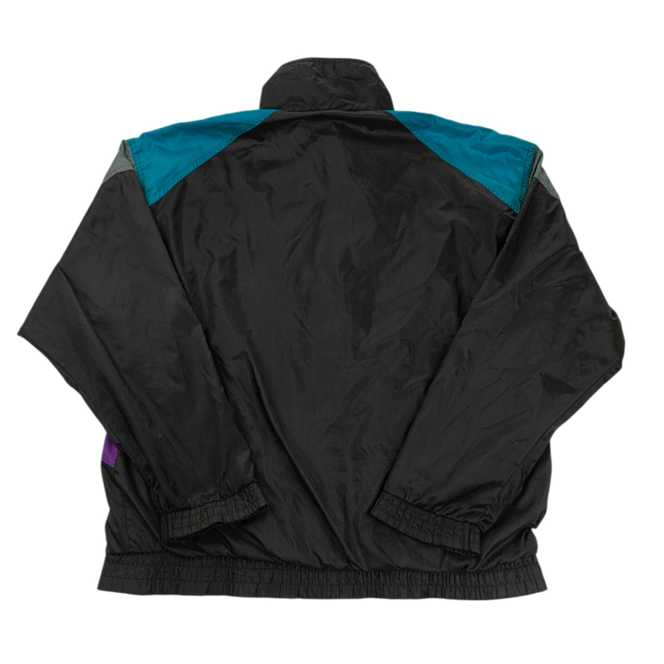 Giacca Vintage Puma Anni '90 - Nera ,Viola e Verde Acqua- Taglia L Boxy Fit
