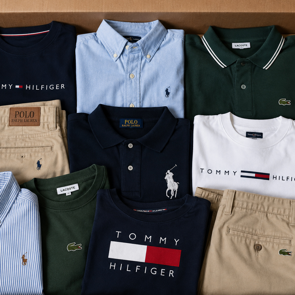 AT.E.NA Mix Box Ralph Lauren, Tommy Hifiger & Lacoste (10 PEZZI)