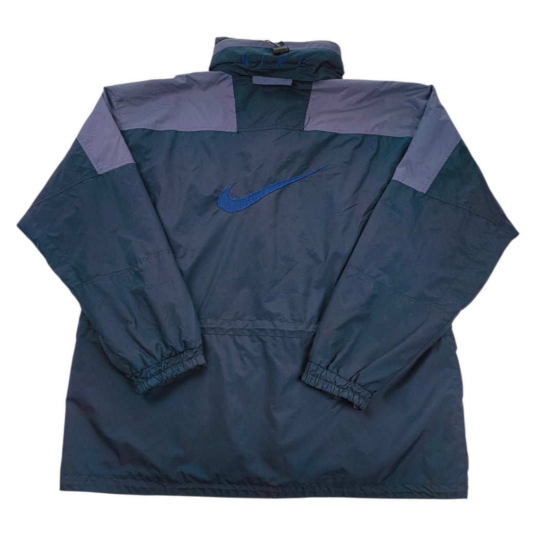 Giacca Vintage Nike Premier Anni '90 Big Swoosh Blu - Taglia XL Oversize - Raro