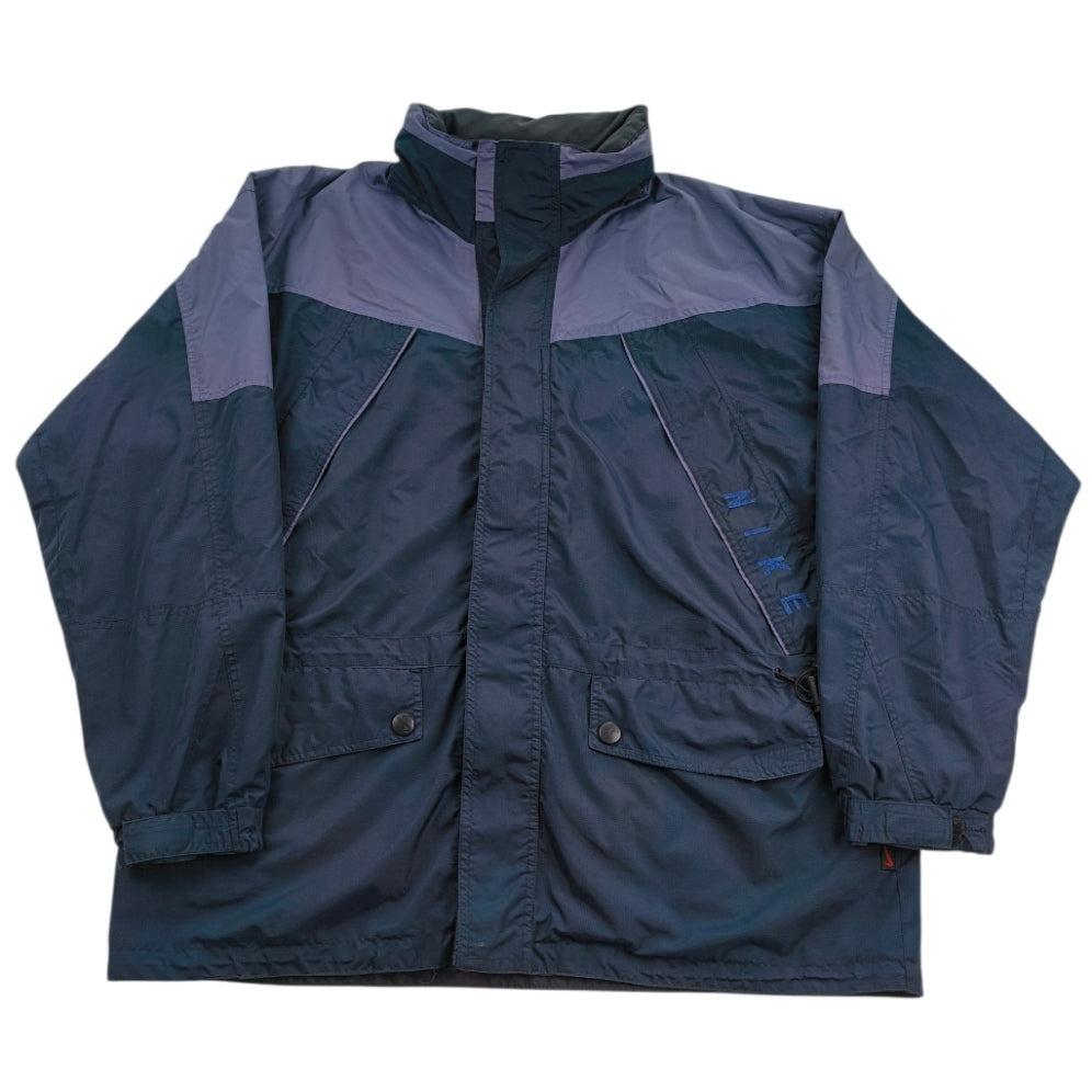 Giacca Vintage Nike Premier Anni '90 Big Swoosh Blu - Taglia XL Oversize - Raro