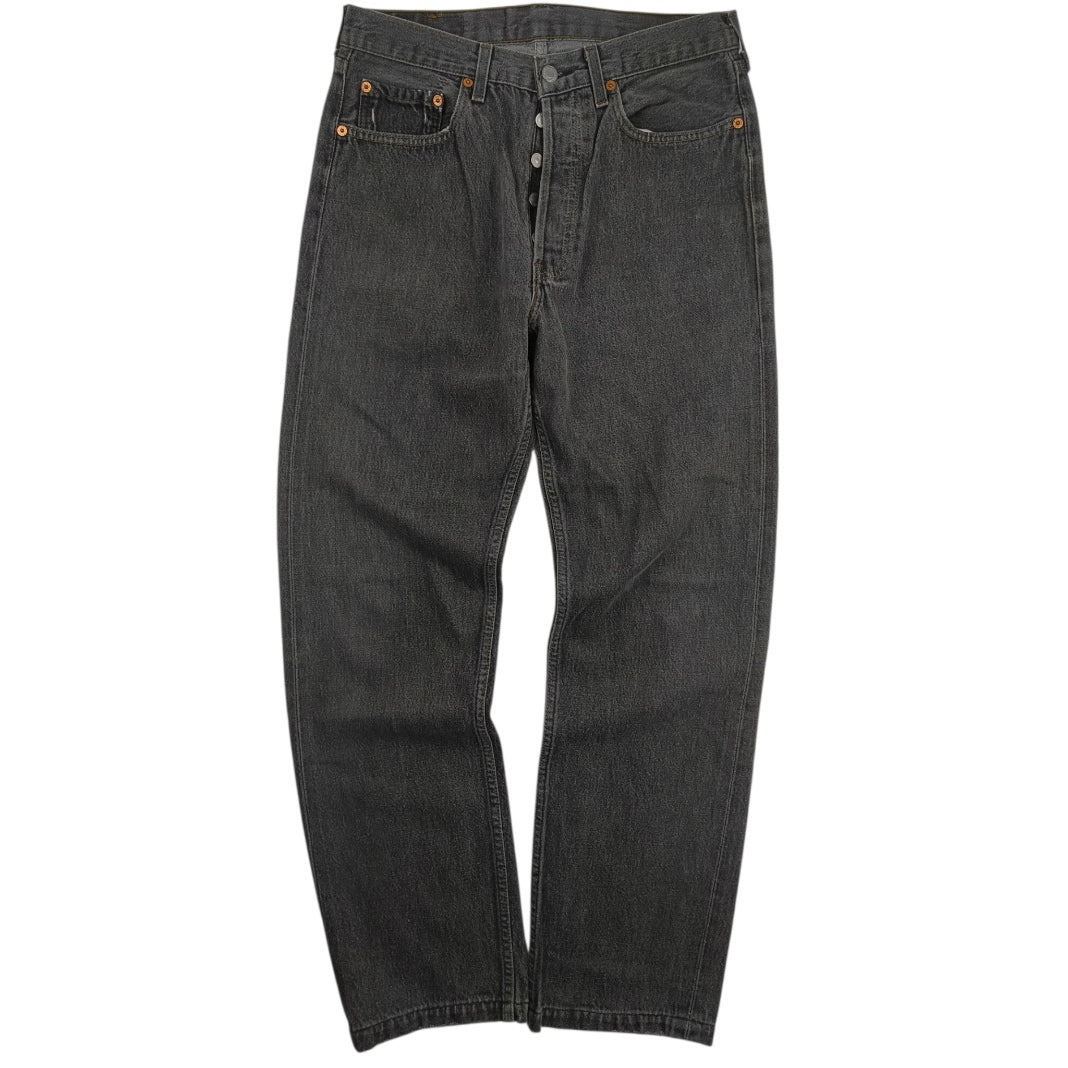 Jeans Levi's 501 Grigio Scuro Lavato – Original Vintage 90's Style W30 L31 ( S Italiana) - Uomo