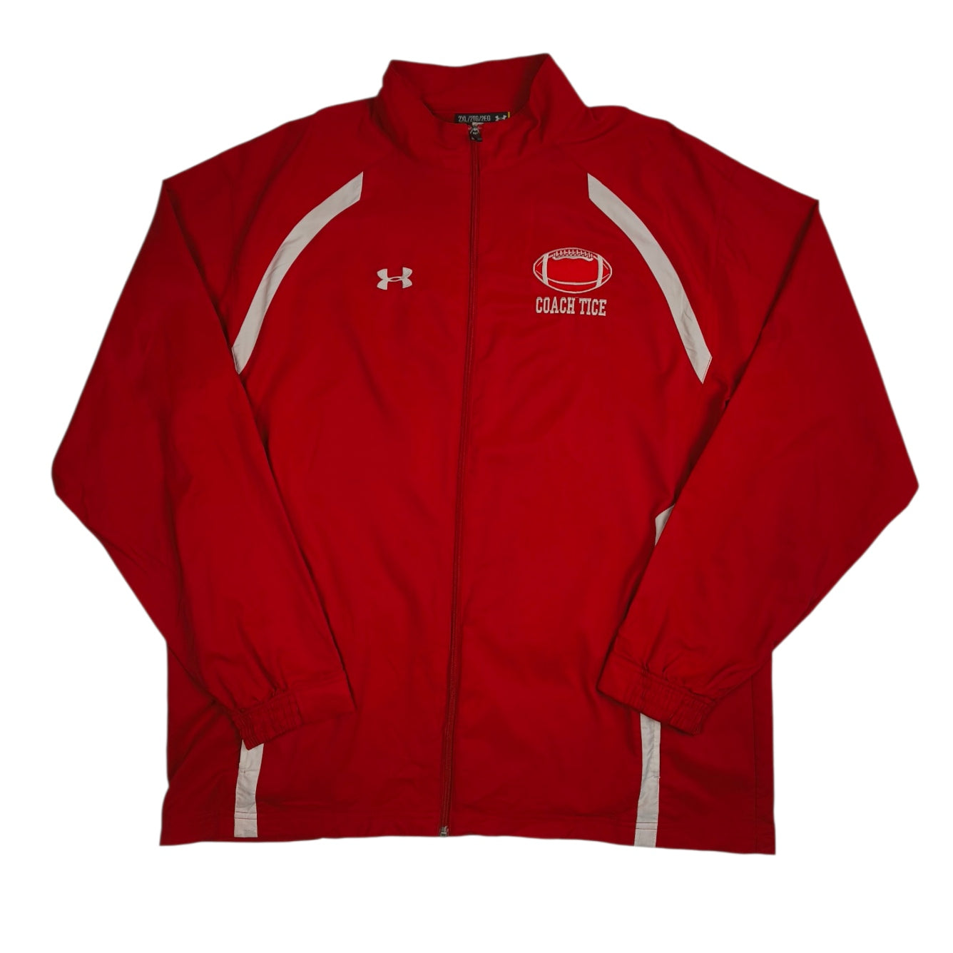 Giacca Tecnica Under Armour 2XL - Custom Team Issued - Coach Tice Football 2013 Champs - Rosso