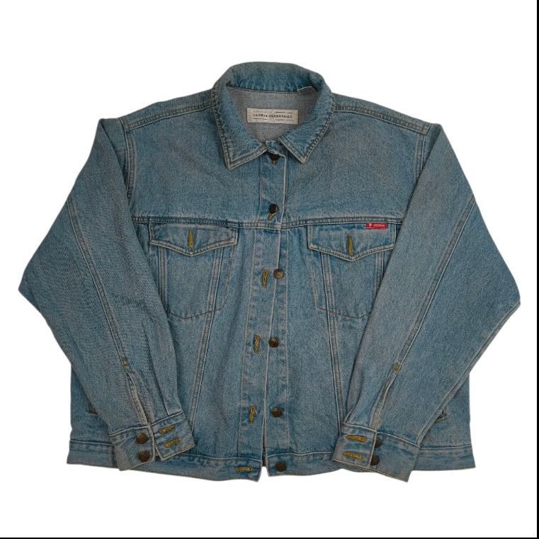 Giacca Denim Vintage Gloria Vanderbilt Anni '90/'00 - Lavaggio Medio - Taglia L/XL