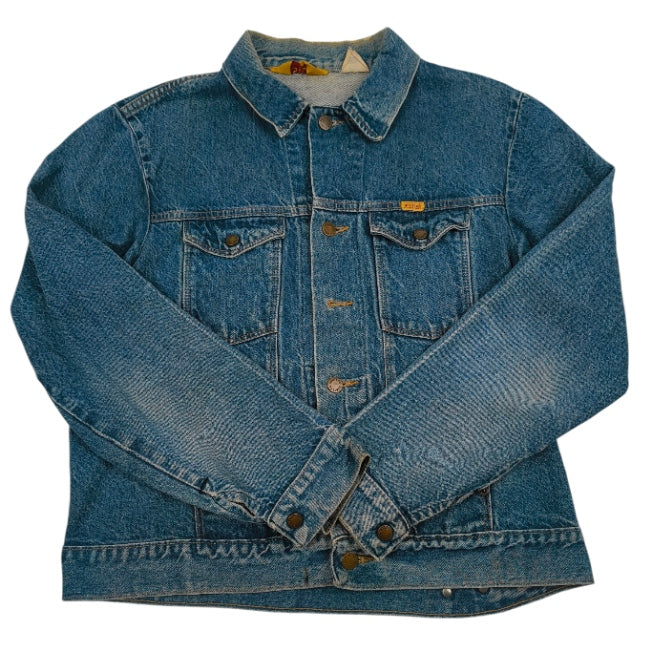 Giacca di Jeans Vintage Rustler Anni '90 - Taglia L - Uomo - Lavaggio Medio
