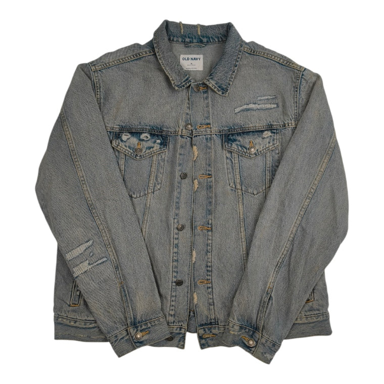 Giacca Denim Old Navy Distressed – Lavaggio Chiaro – Jeans Uomo/Unisex – Taglia XL