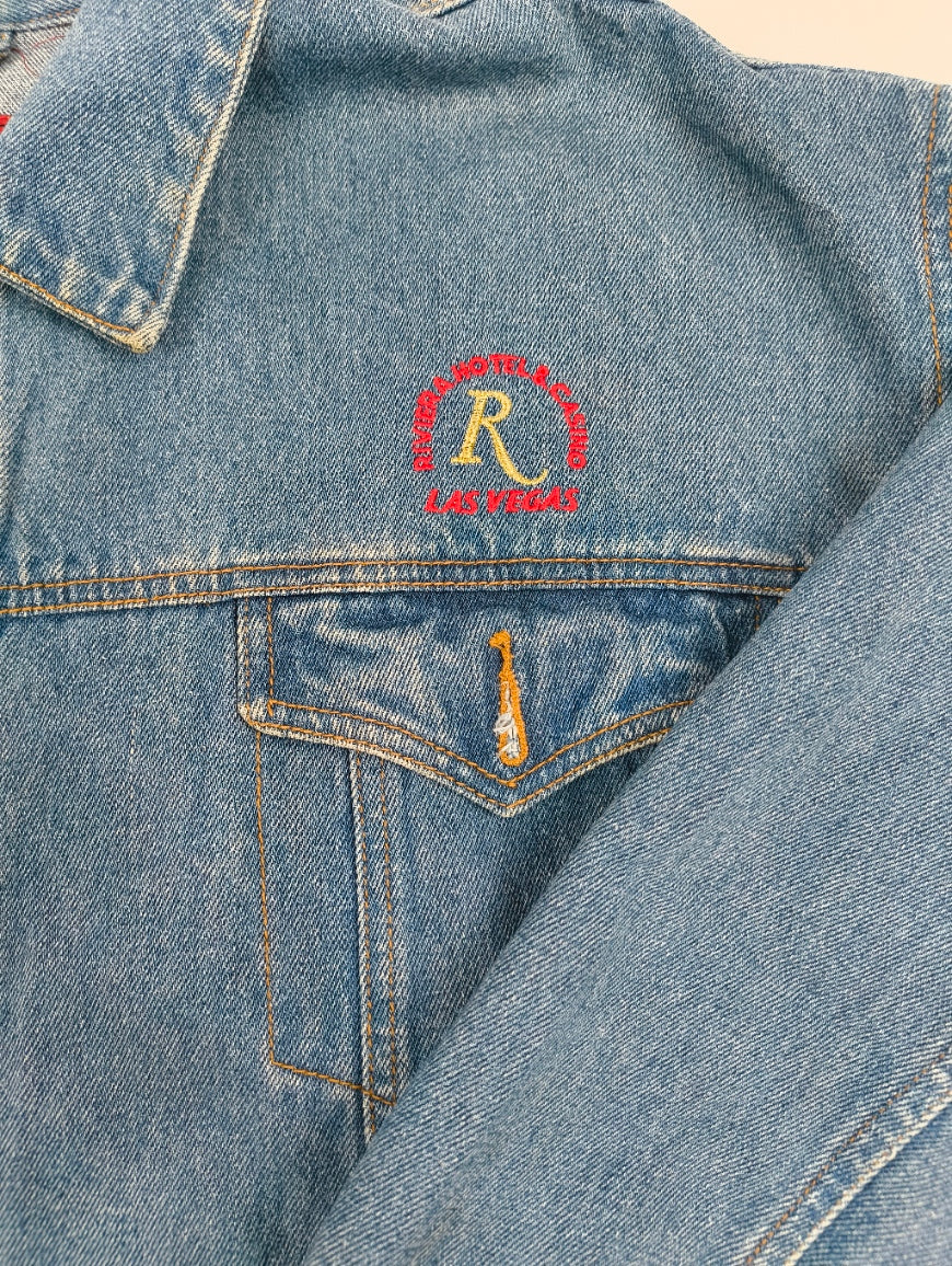 Giacca di Jeans Vintage 90's - Riviera Hotel & Casino Las Vegas - XXL - Made in Hong Kong